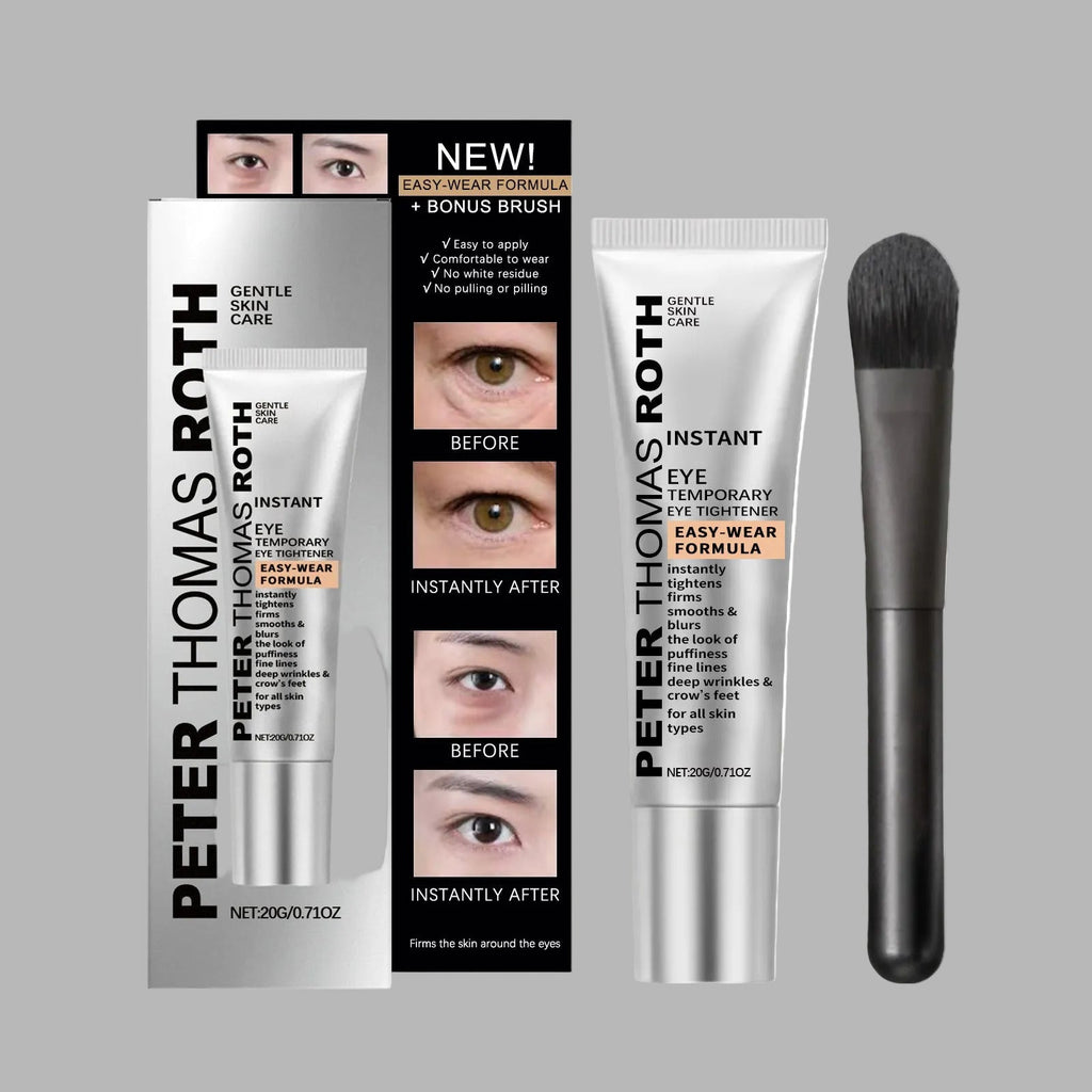 Instant Eye Tightener Cream 20ml – Anti Wrinkle, Puffiness & Crow’s Feet Treatment | Firming Peptide Eye Lift Serum with Brush