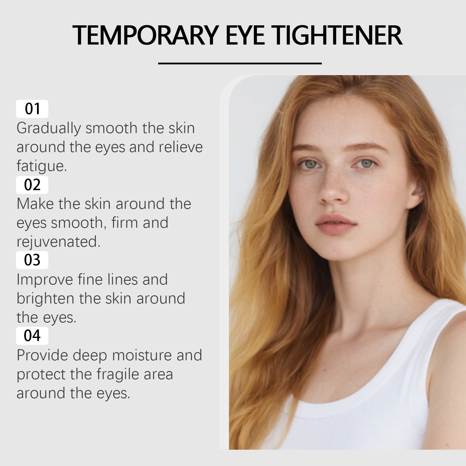 Instant Eye Tightener Cream 20ml – Anti Wrinkle, Puffiness & Crow’s Feet Treatment | Firming Peptide Eye Lift Serum with Brush